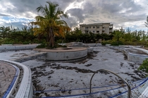 An abandoned beachfront condo complex on North Caicos Operated for only one year around -