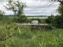 An abandoned boat by the Mississippi