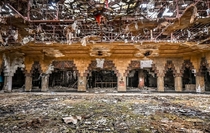 An abandoned Mayan themed ballroom