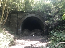 An abandoned railway tunnel in South Yorkshire England