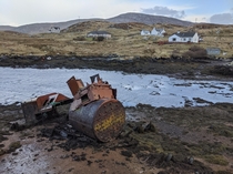 An abandoned ship boiler in Scotland