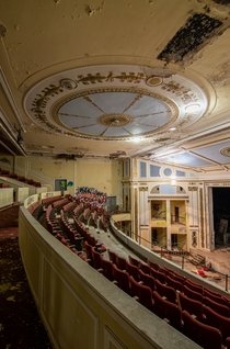 An abandoned theatre that still has power