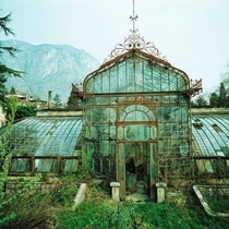 An abandoned Victorian greenhouse 