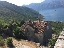 An abandoned village in Montenegro Kotor bay