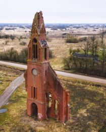 An abanoned German church in the Kaliningrad region in Russia