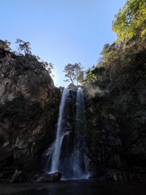 An absolute beauty of a waterfall in Markhu Village of Makwanpur District Nepal 