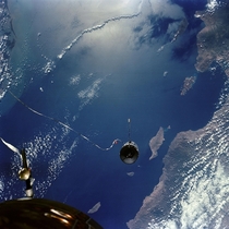 An artificial gravity experiment conducted during Gemini 