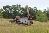 An early s threshing machine abandoned in a Minnesota farm field  x-post from rabandonedporn