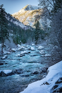 An evening shot of Icicle creek near Leavenworth Washington from last Thanksgiving 