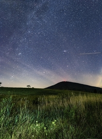An image captured during the perseid meteor shower