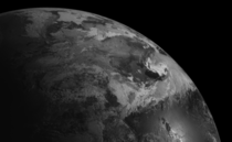 An image from INSAT-D satellite from st May  taken in the Visible spectrum