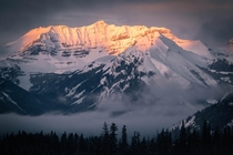An incredible alpenglowinversion combo- Banff Ab 