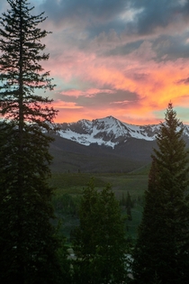 An incredible sunset at  ft Breckenridge CO 