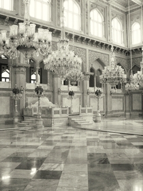 An interior view Chowmahalla Palace of the Nizams of Hyderabad