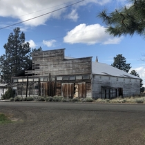 An old abandoned warehouse in a central Oregon ghost town