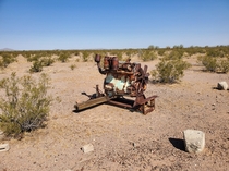 An old engine In the Arizona desert