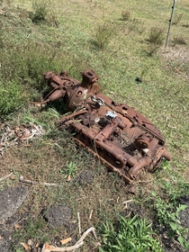 an old inline  engine i found left out in a paddock