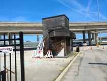 An old ticket taker booth Outside Summerfest in Milwaukee Wisconsin 