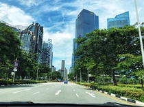 An open road in Singapore