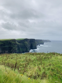 An overcast day at the Cliffs of Moher Ireland 