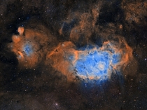 An overflowing Stellar Lagoon - Messier  captured in in Narrowband from my backyard