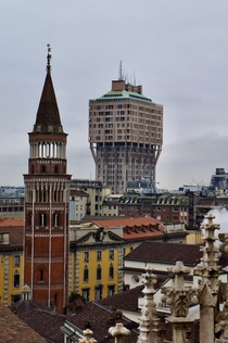 Ancient and modern in Milan Torre Velasca - quite a challenging design but once seen never forgotten