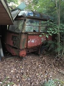 Ancient bus used as a cabin