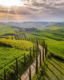 Ancient road in Tuscany