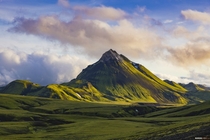Ancient stratovolcano Stora-Sula Iceland 