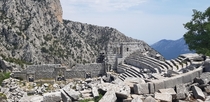 Ancient theatre in Termessos Turkey atop the Gllk Dai mountain at an altitude of  metres 