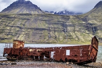 And in the East Fjords of Iceland is where this herring vessel met its fate