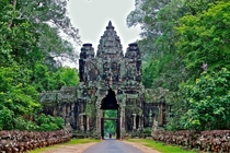 Angkor Wat temple portal Cambodia 