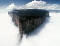 Another shot of the amazing Mount Roraima peaking its plateau above the clouds 