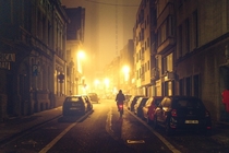 Antwerp - Foggy night