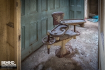 Any idea what this strange chair was for It was found in an abandoned spa bath facility in Buxton UK see link in comments for more context 