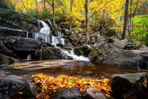 Appalachian Waterfall in Autumn 
