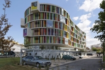 Arc en Ciel a new building in Bordeaux France - part residential part office - by Bernard Buhler Architects 