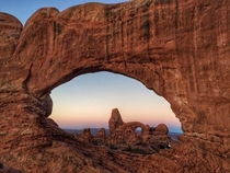 Arches at sunrise Moab Utah  x  OC