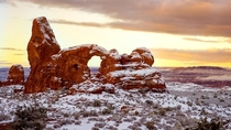 Arches National Park during sunrise 