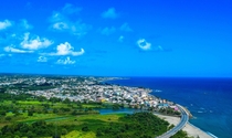 Arecibo Puerto Rico from the air is so colorful 
