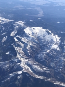 Ariel view over mountains in Los Alamos New Mexico OC