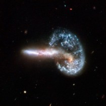 ARP  the incredible result of a collision between two galaxies 