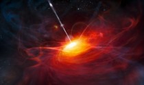 Artists rendering of ULAS J a very distant Quasar powered by a black hole with a mass two billion times that of the Sun Quasars are the brightest and the most powerful objects known to man 