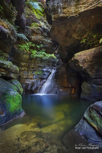 Asmodeus Pool in Lillians Glen in the Valley Of The Waters in the Blue Mountains New South Wales Australia 