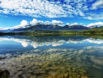 Astonishing lake in Jasper National Park Alberta 
