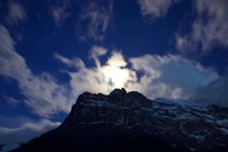 At night Grindelwald Switzerland 