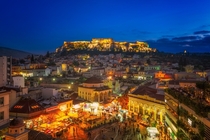 Athens Greece - Monastiraki and the Acropolis