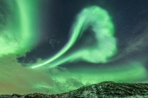 Aurora Borealis over Kingdom of Norway in February  Photographer Markus Varik 