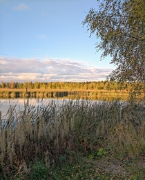 Autumn evening in Suomenoja Southern Finland 