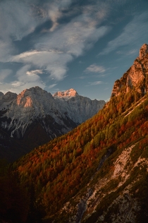 Autumn in Julian Alps Slovenia 
